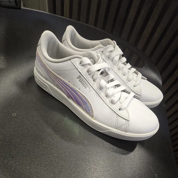 Puma White Sneakers with Iridescent Detail - Picture 2 of 8